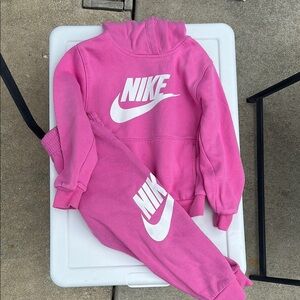 Nike Fuchsia Hoodie and Joggers Set